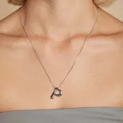 Astrid & Miyu P Initial Bold collier argent initiale