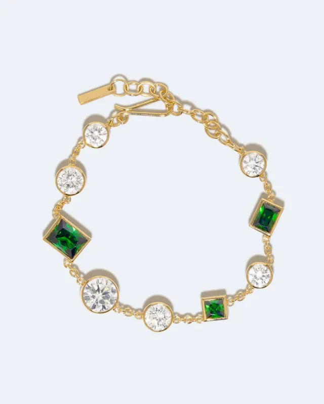 Completedworks The Mysterious Connection bracelet zircon émeraude vermeil