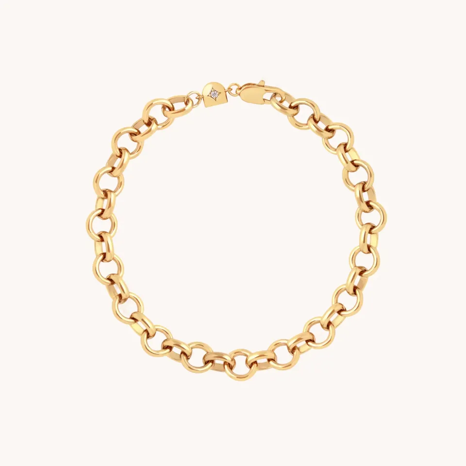 Astrid & Miyu Chelsea bracelet chaîne or 16,5 cm