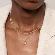 Astrid & Miyu Navette Crystal collier doré cristal