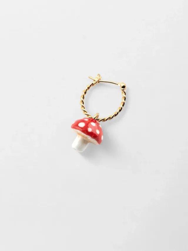 Nach Bijoux Champignon mini créole rouge à l’unité