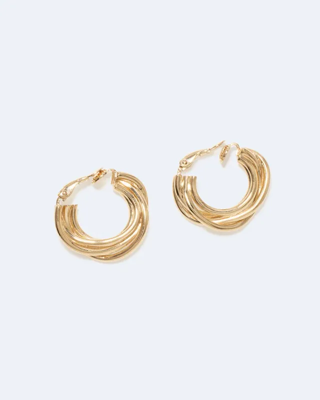 Completedworks Encounter boucles clips vermeil doré