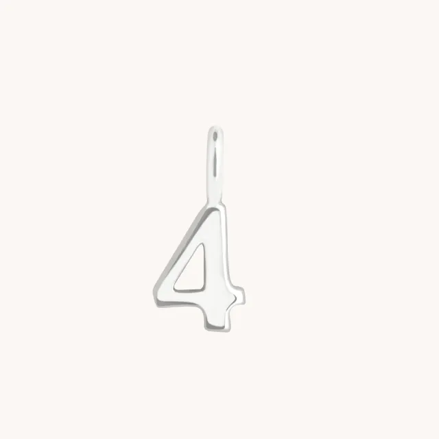 Astrid & Miyu 4 charm breloque or blanc 9 carats