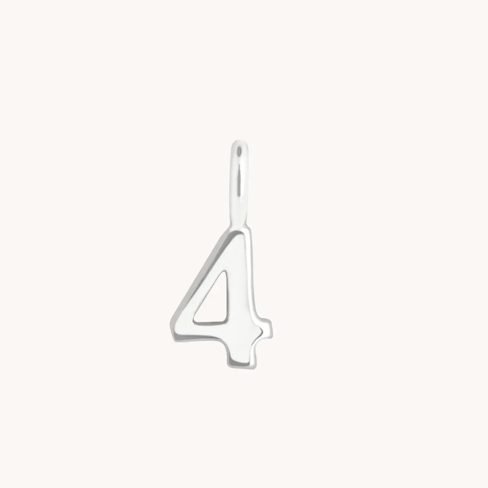 Astrid & Miyu 4 charm breloque or blanc 9 carats