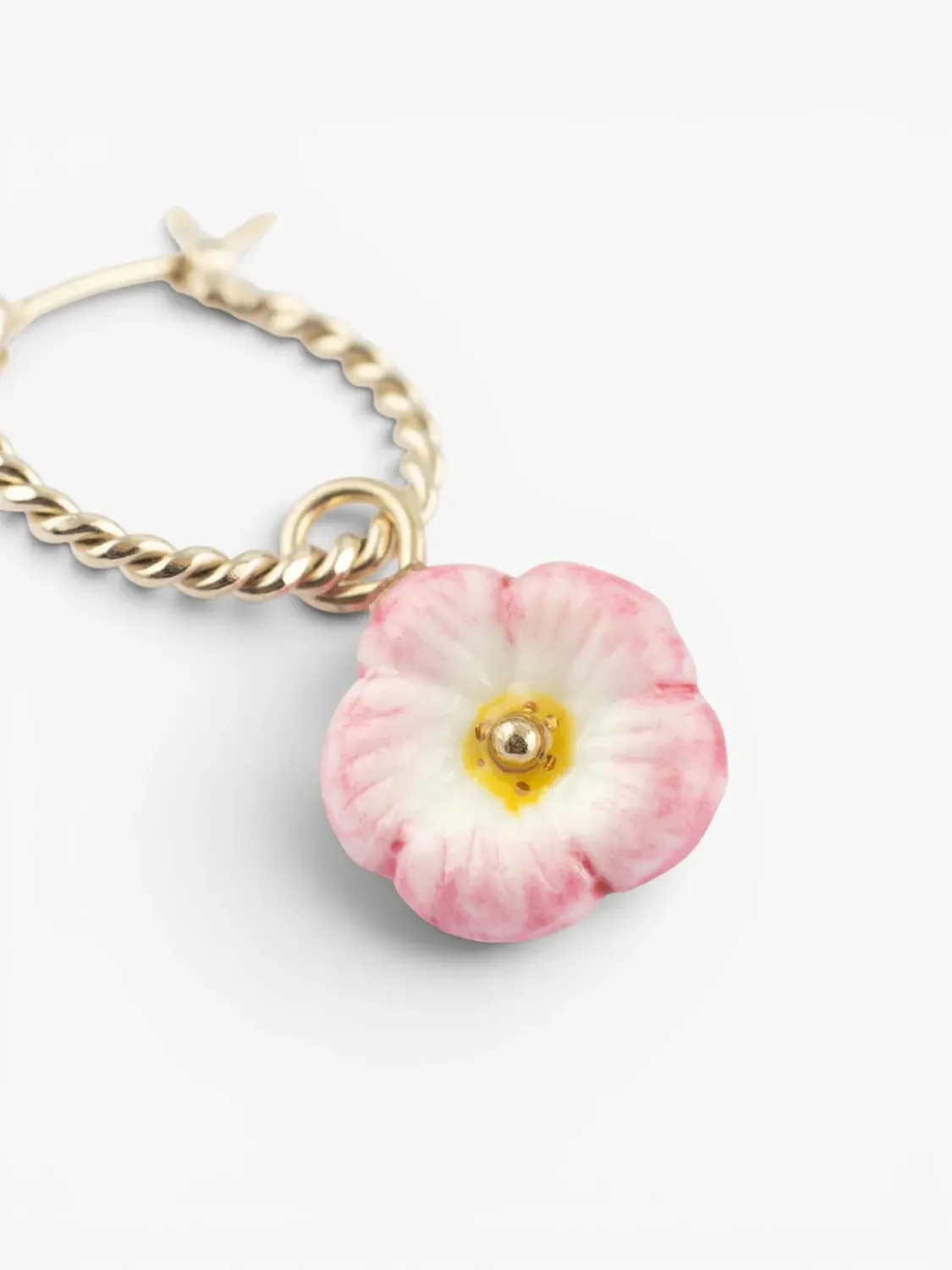 Nach Bijoux Rose céleste mini créole rose à l'unité
