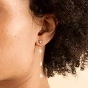 Astrid & Miyu Pearl Chain Drop boucles d'oreilles dorées