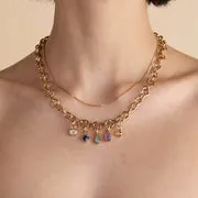 Astrid & Miyu Lapis September charm clip doré lapis