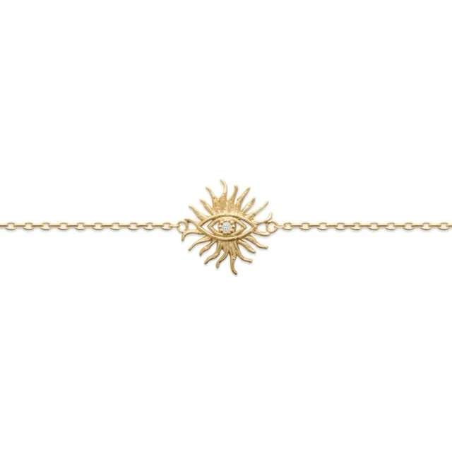 Nao de Paris Regard Solaire bracelet plaqué or œil