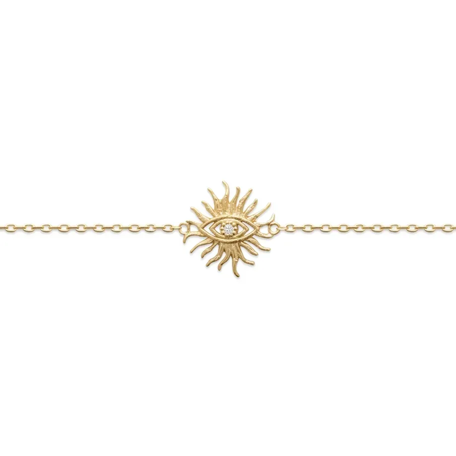 Nao de Paris Regard Solaire bracelet plaqué or œil