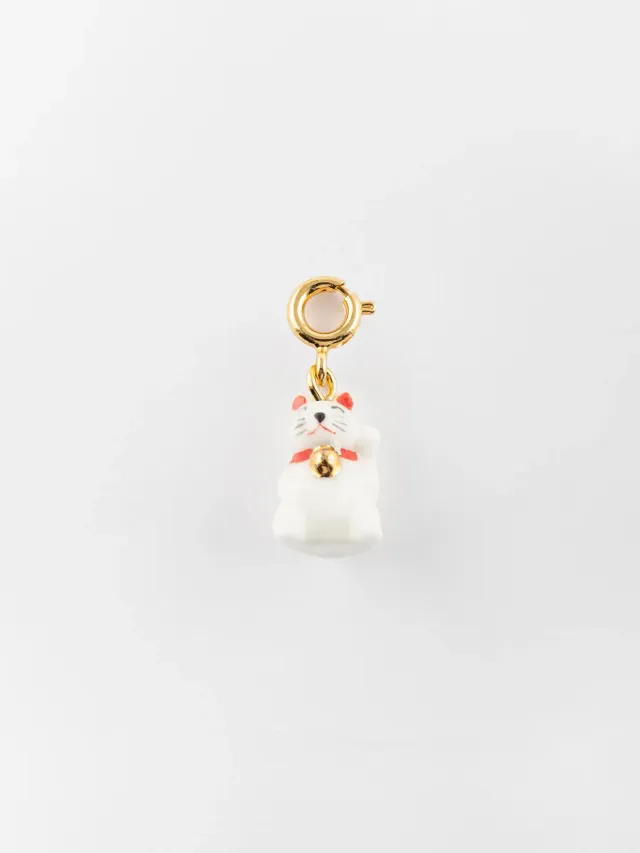 Nach Bijoux Maneki Neko Lucky you charm's porcelaine 2,2 cm