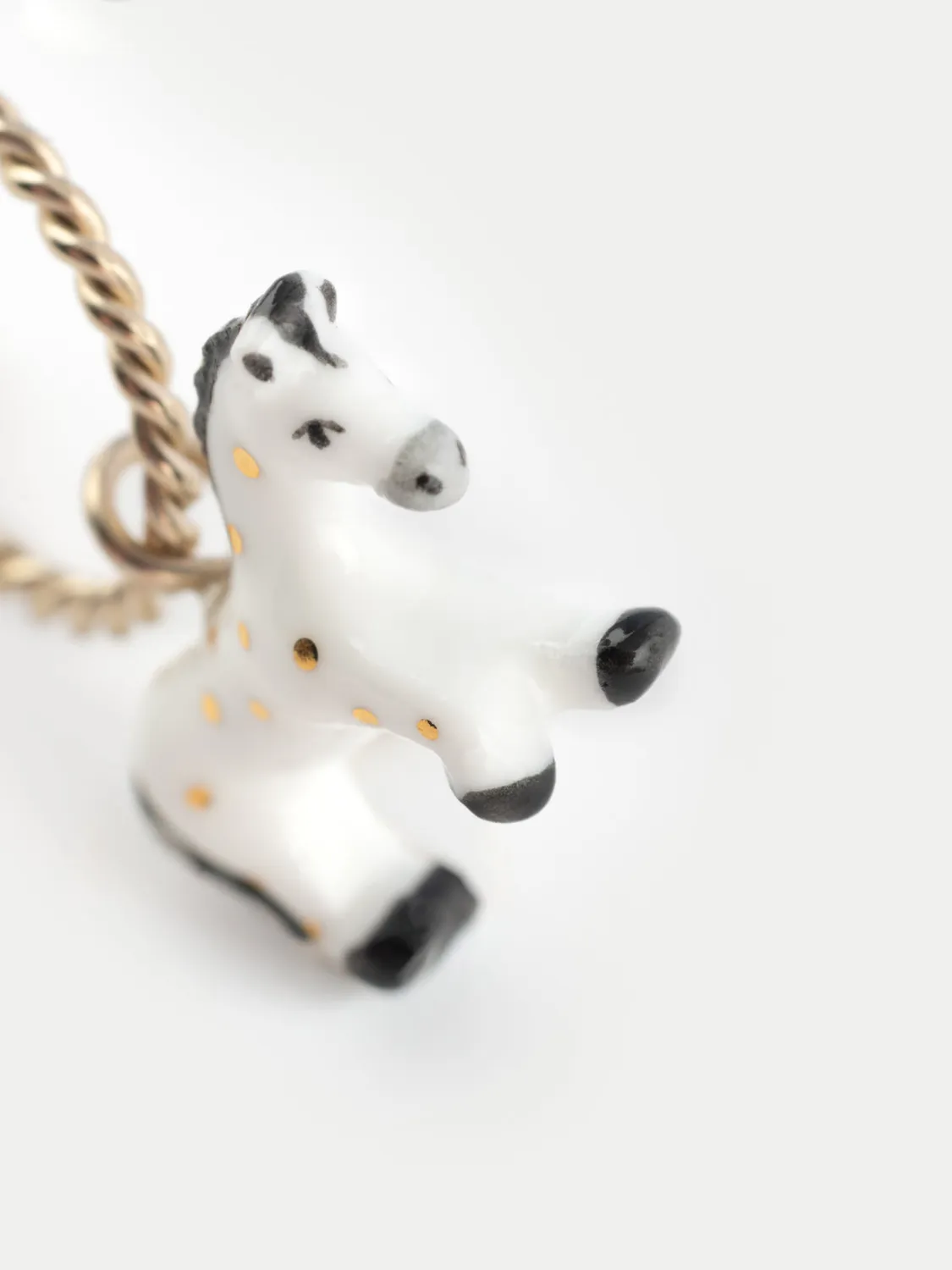 Nach Bijoux cheval blanc mini créole boucle d'oreille unité
