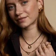 Astrid & Miyu Hardware Pendant collier cordon doré