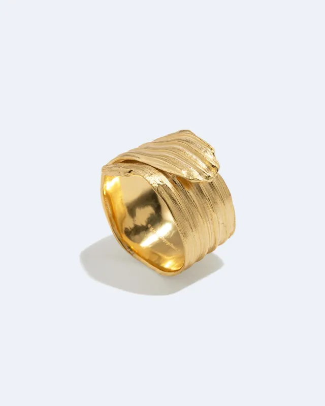 Completedworks Destiny's Tributaries bague plaqué or taille L