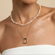 Astrid & Miyu Initial Bold D collier pendentif doré initiale