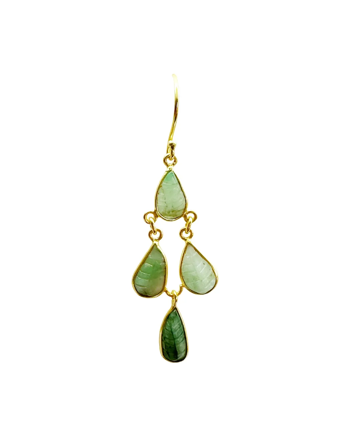 Le Fourbi de Capucine G18 boucles d'oreilles émeraude