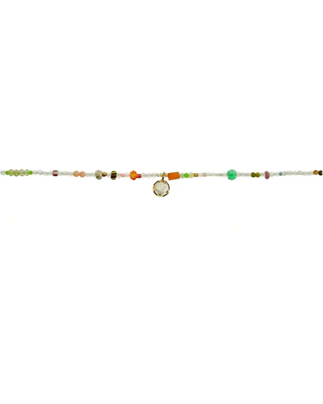 Le Fourbi de Capucine BEL17 bracelet péridot pierre de lune