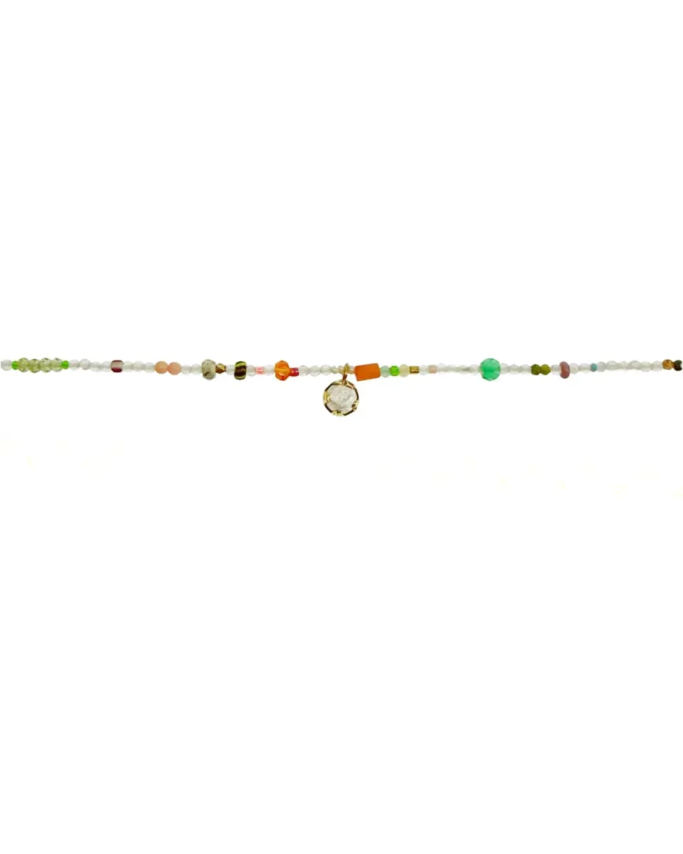 Le Fourbi de Capucine BEL17 bracelet péridot pierre de lune
