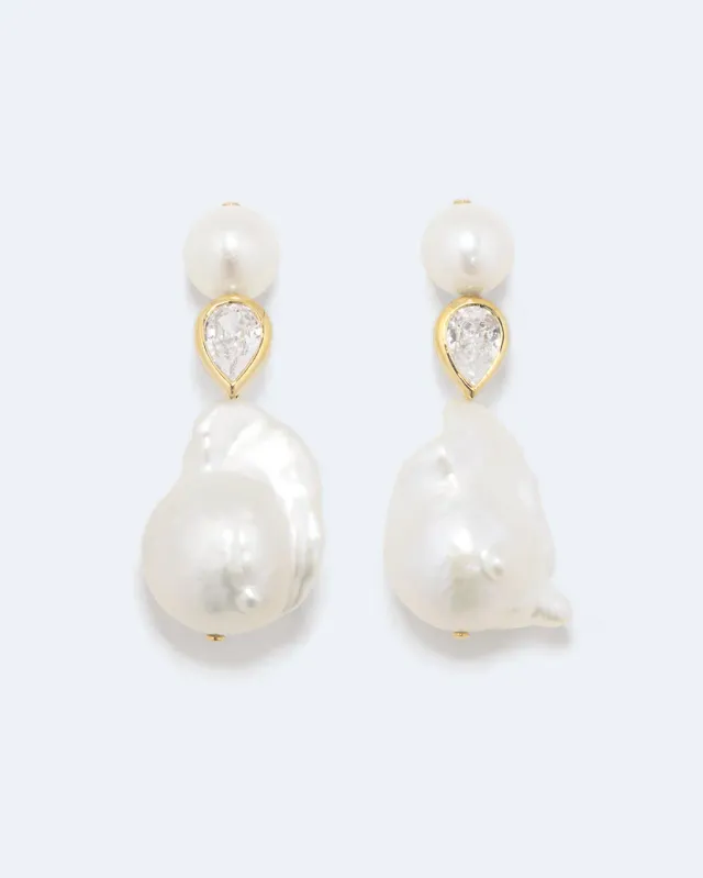 Completedworks Pulp boucles perle zircone mi-longues