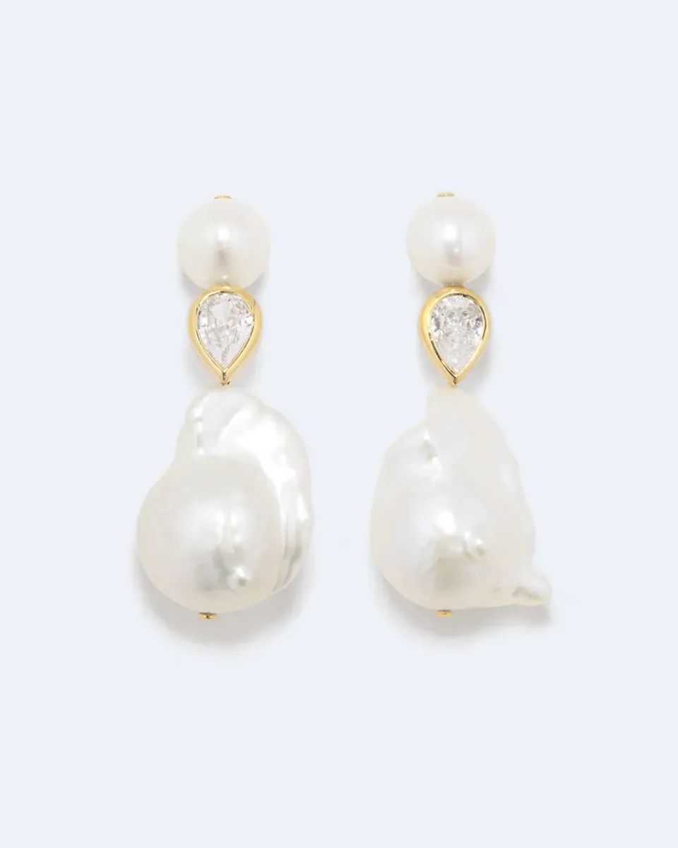 Completedworks Pulp boucles perle zircone mi-longues