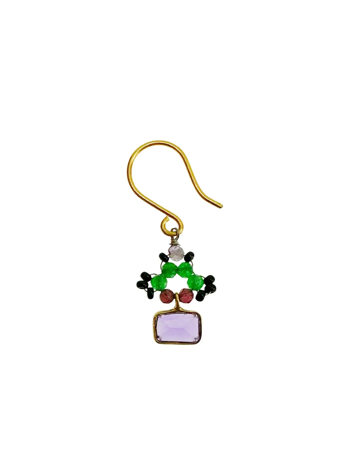 Le Fourbi de Capucine N18 boucles d'oreilles améthyste 2,7cm
