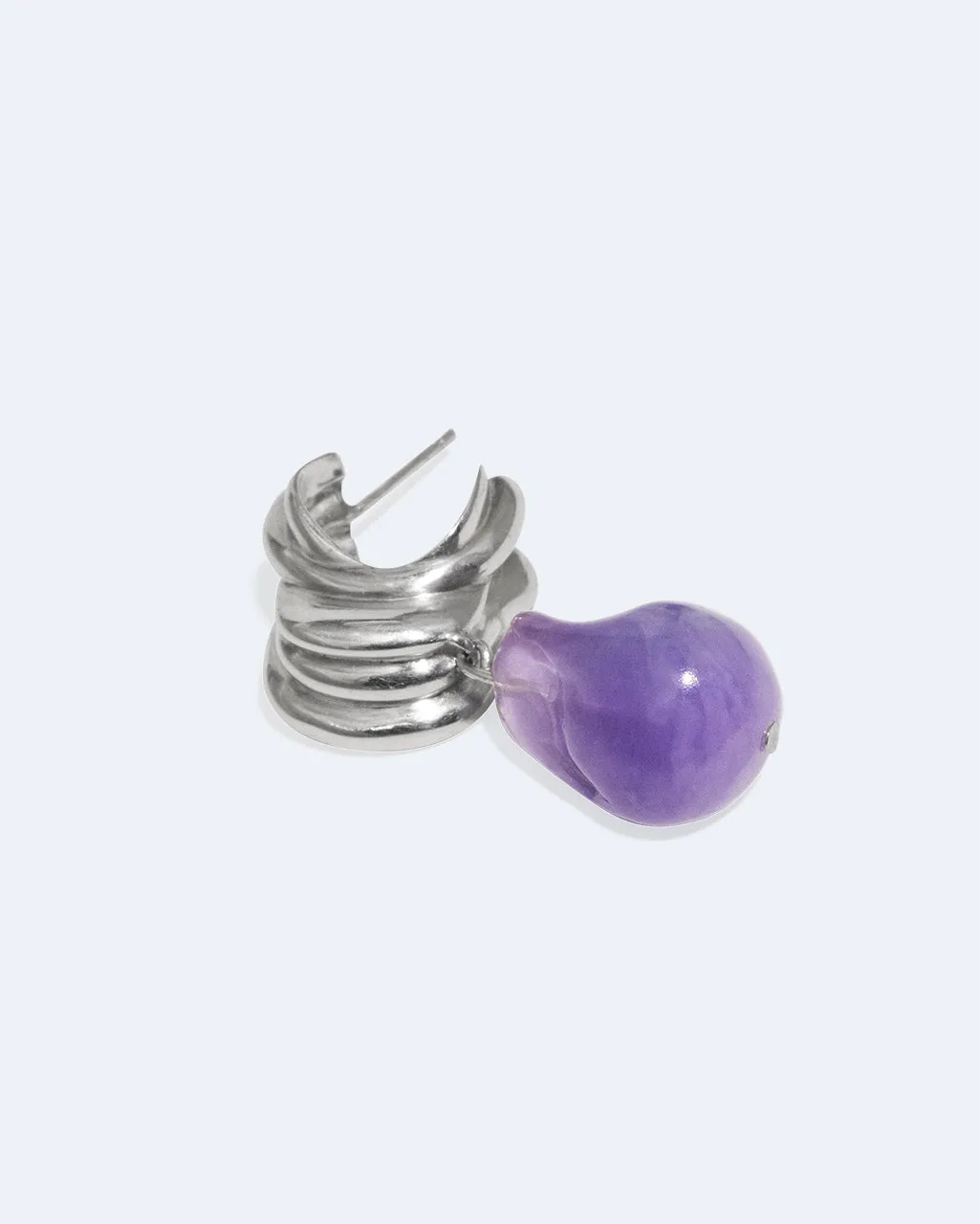 Completedworks Clash mono boucle résine lilas platinée