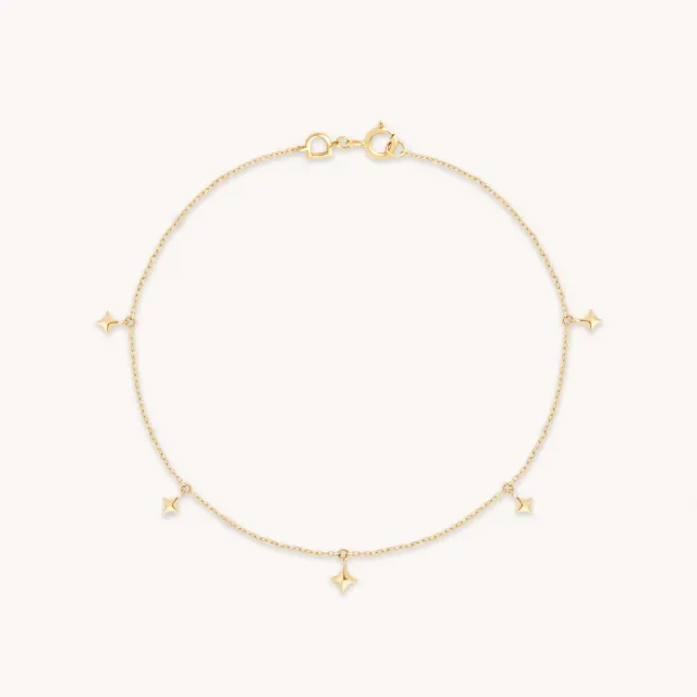 Astrid & Miyu Cosmic Star Charm bracelet or massif étoile