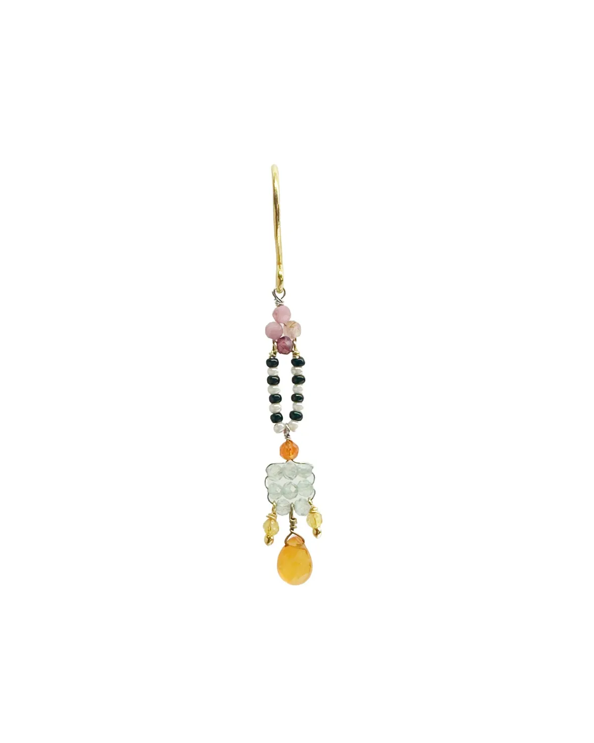 Le Fourbi de Capucine Z19 boucles d'oreilles cornaline 4,9 cm