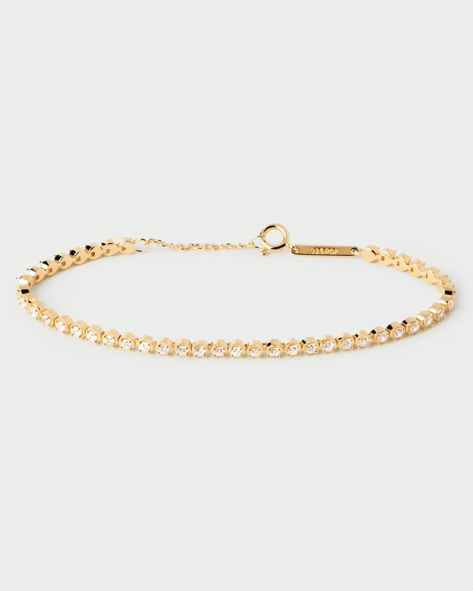 PDPAOLA Florence bracelet zirconia blanc 15,5-18,5 cm