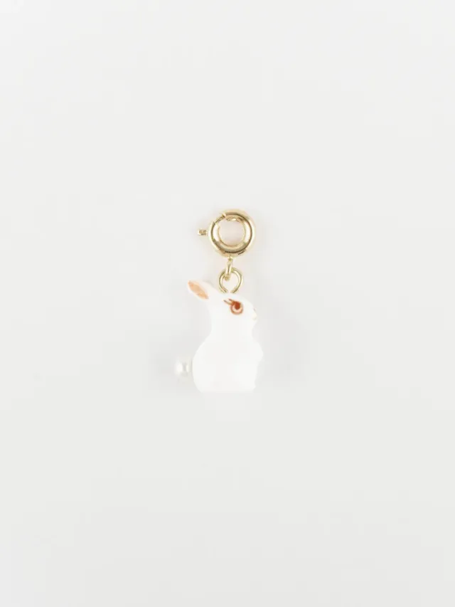 Nach Bijoux charm lapin Nouvel an Lunaire 2023 porcelaine 2 cm