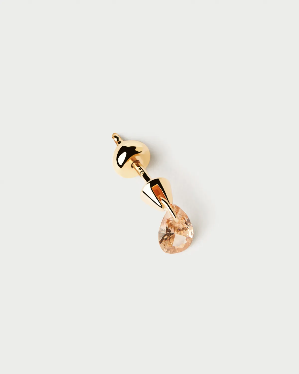 PDPAOLA Peach Lily mono boucle zirconia pêche