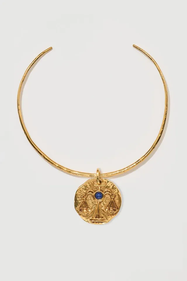 Philippe Ferrandis Astrochic collier torque médaille zodiaque