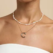 Astrid & Miyu C Initial Bold Pendentif collier doré
