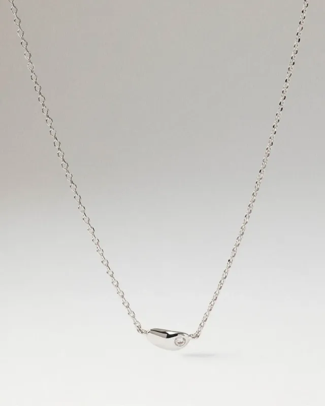 PDPAOLA Delta collier chaîne argenté