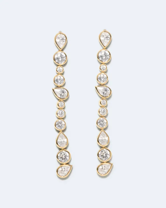 Completedworks Glitch pendantes zirconia vermeil doré
