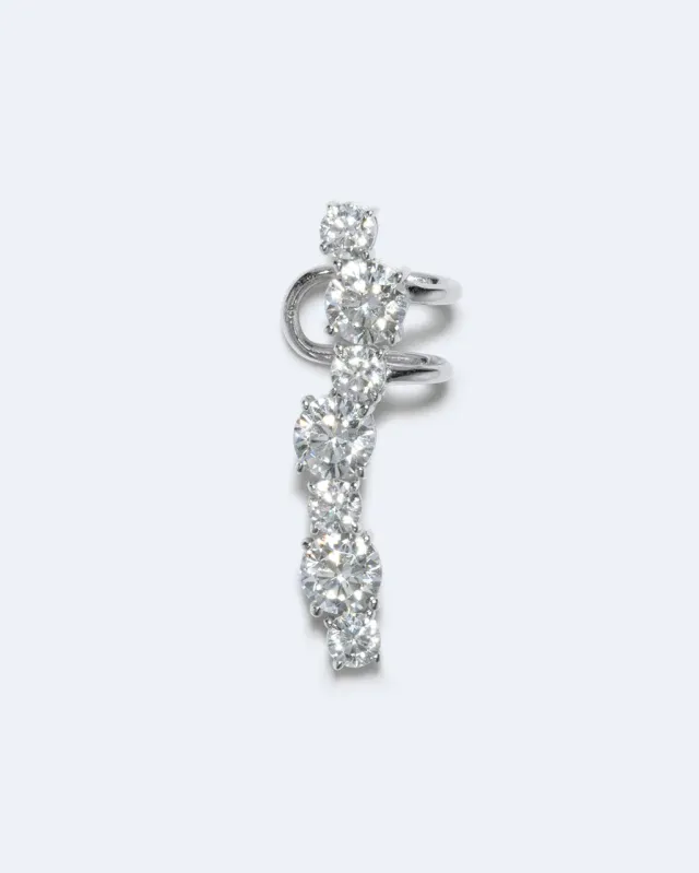 Completedworks Chips or Fries ear cuff argent zirconia