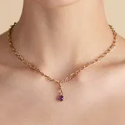 Astrid & Miyu Amethyst February charm clip améthyste
