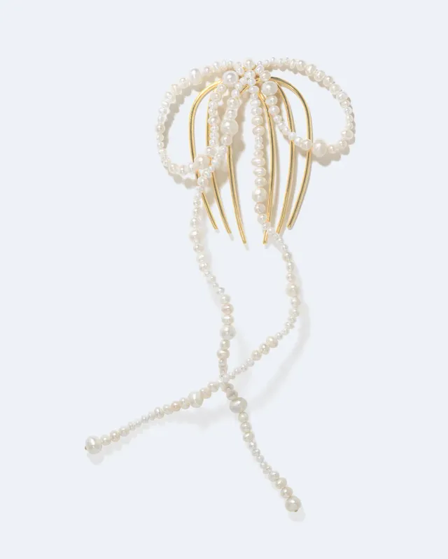 Completedworks Jellyfish peigne cheveux perle doré