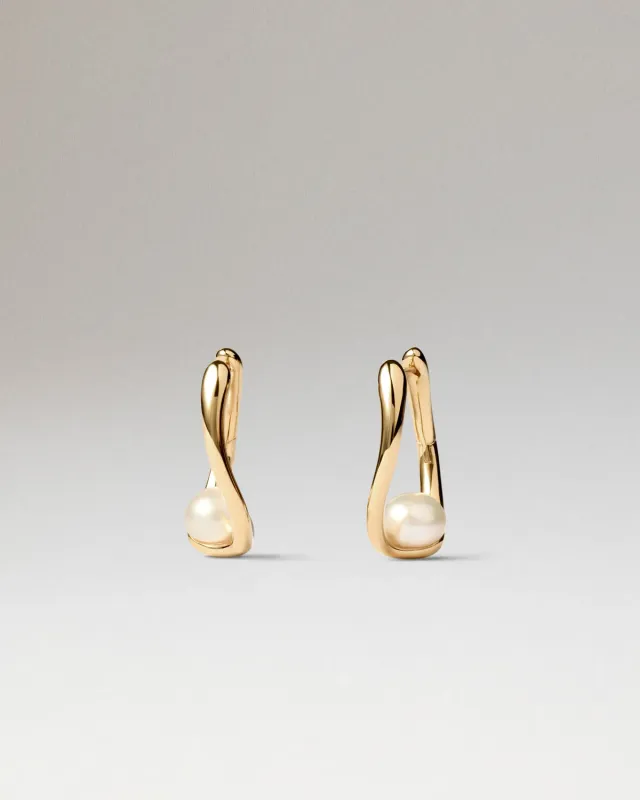 PDPAOLA La Perla Aura créoles perle 17,8 mm