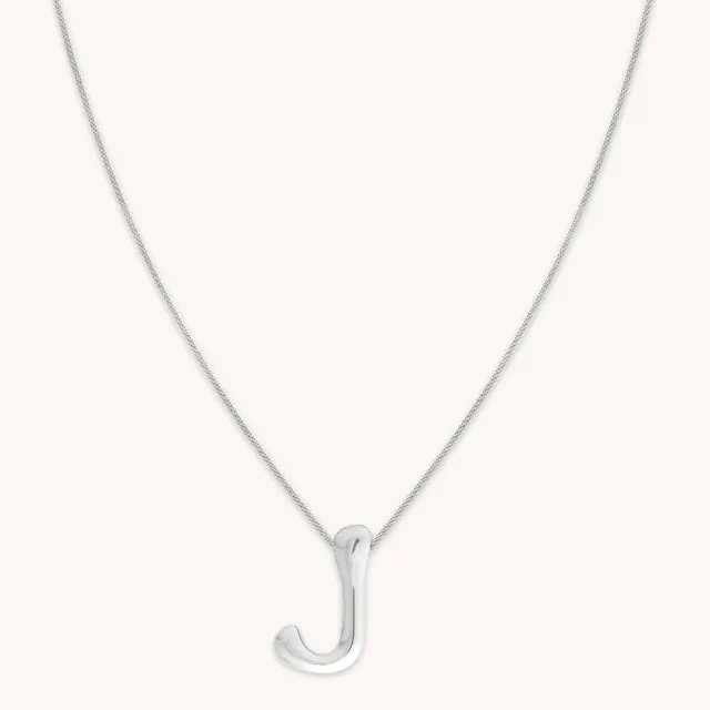 Astrid & Miyu Bold pendentif collier initiale J argent