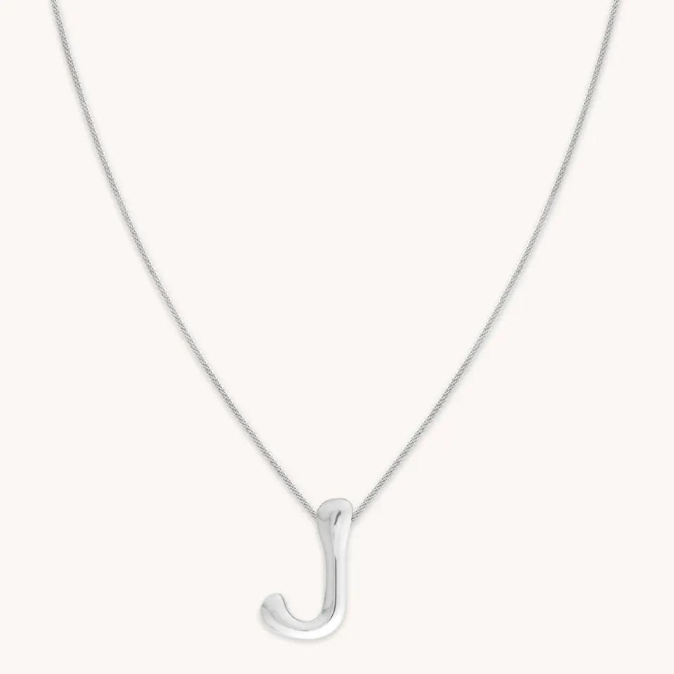 Astrid & Miyu Bold pendentif collier initiale J argent