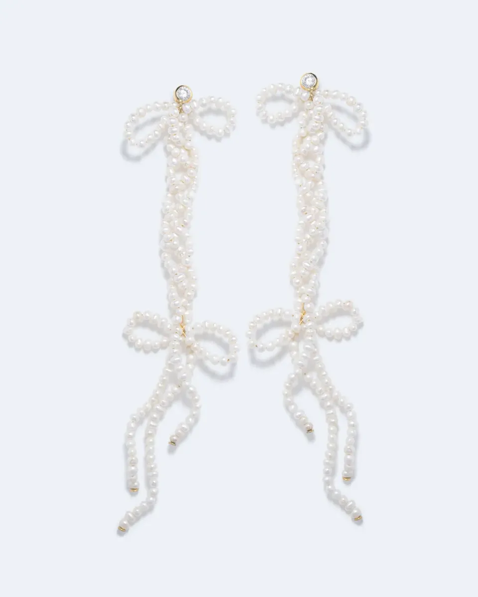 Completedworks Contradictions boucles perle zirconia vermeil