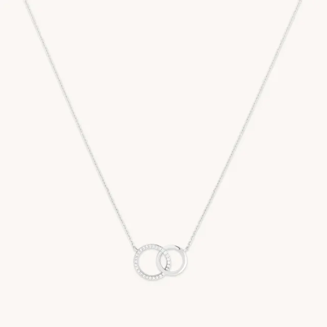 Astrid & Miyu Orbit Topaz collier or blanc topaze