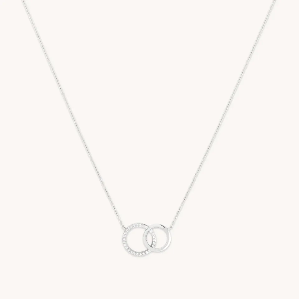 Astrid & Miyu Orbit Topaz collier or blanc topaze
