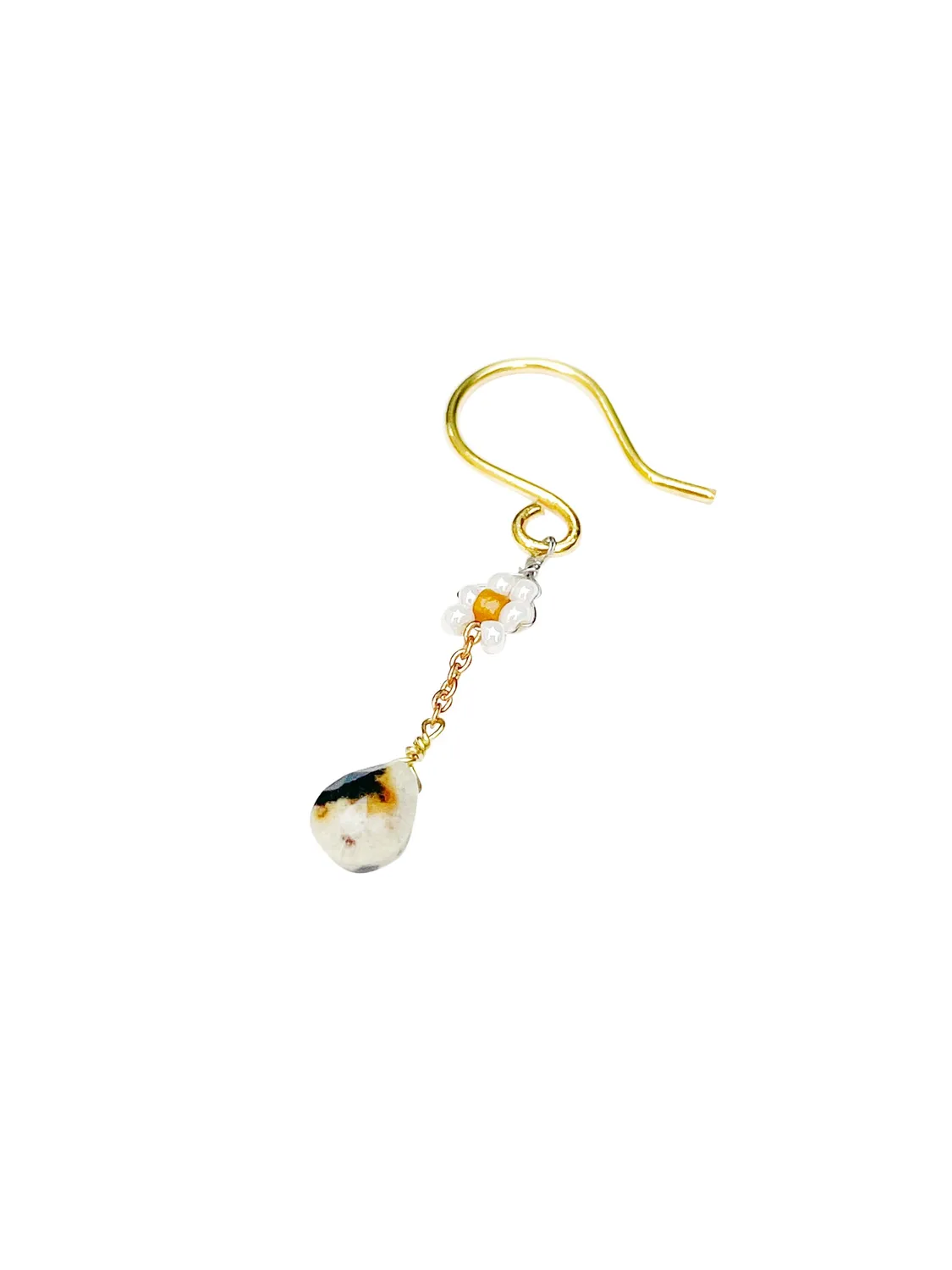Le Fourbi de Capucine FDC419 boucles d’oreilles jaspe dalmatien