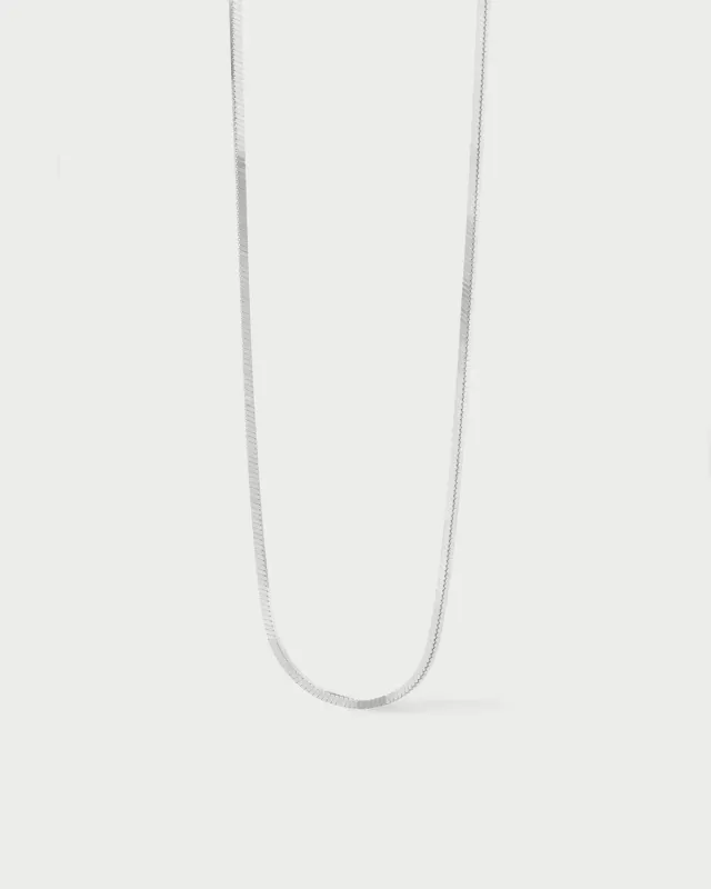 PDPAOLA Snake collier argent 40 cm fin