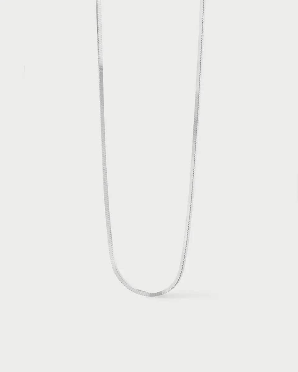 PDPAOLA Snake collier argent 40 cm fin