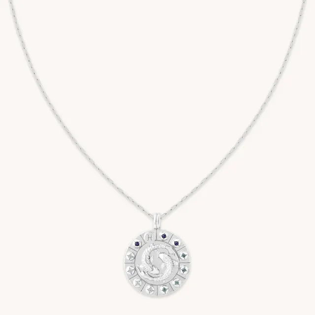 Astrid & Miyu Pisces Bold collier zodiaque Poissons argent