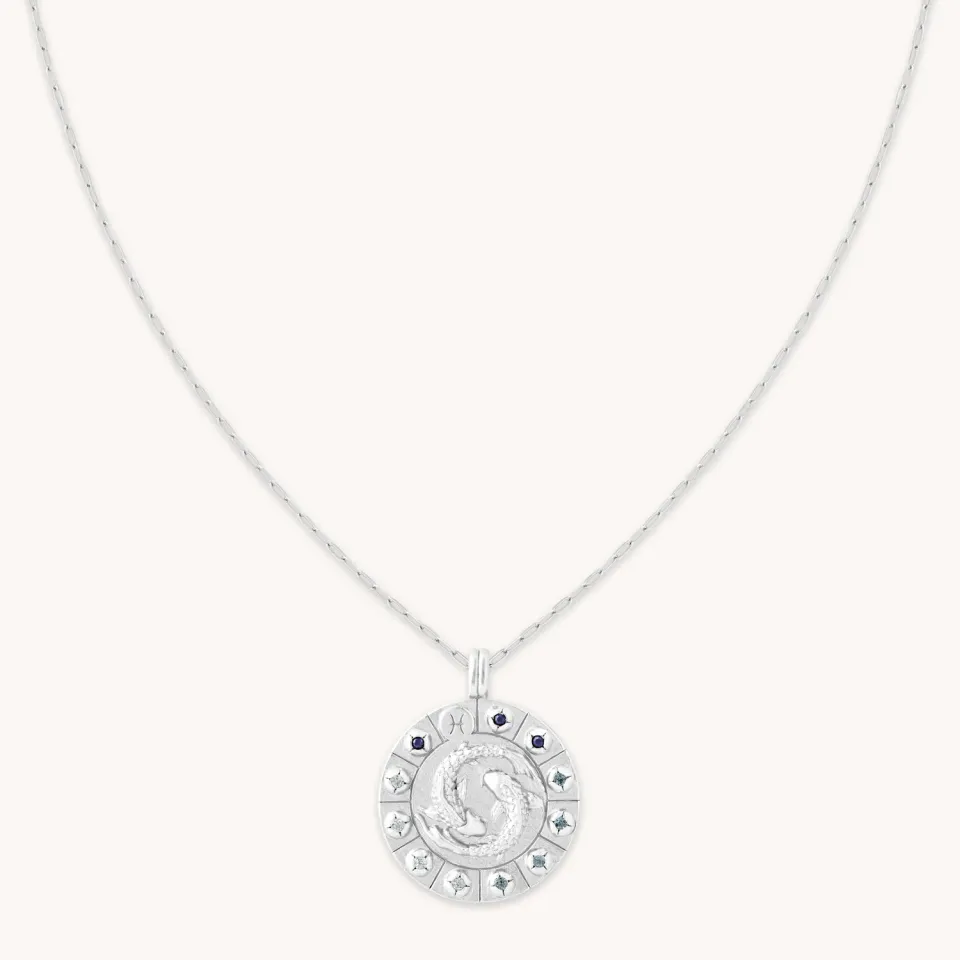 Astrid & Miyu Pisces Bold collier zodiaque Poissons argent