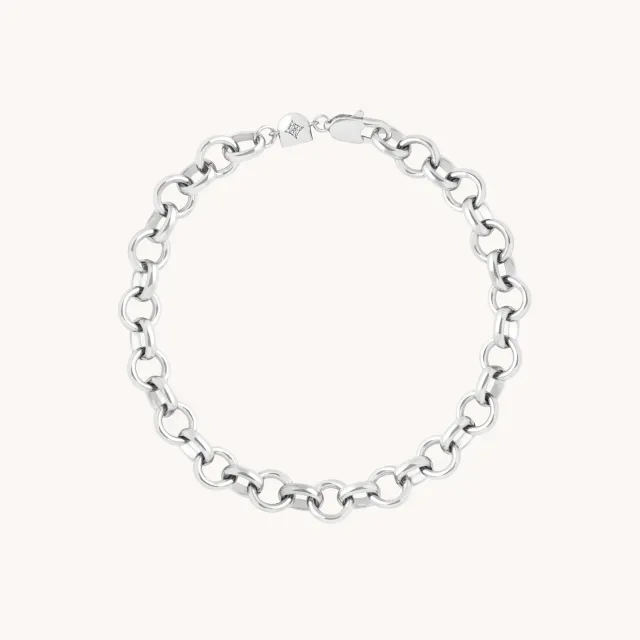 Astrid & Miyu Bold Chelsea Chain bracelet argenté épais