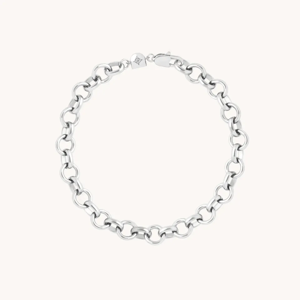 Astrid & Miyu Bold Chelsea Chain bracelet argenté épais